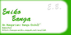 eniko banga business card